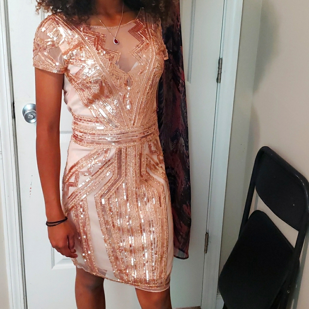 Mini sequence dress